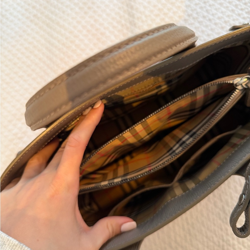 Burberry Brown Leather Tote - Picture 6 of 10